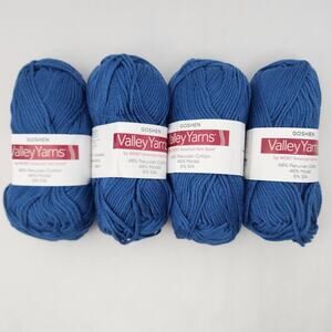 4 Valley Yarns Goshen Colonial Blue 0014, 92 Yards 50 g. Cotton Modal Silk NWT